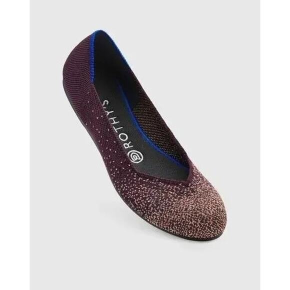 Rothy’s The Flat Eggplant Metallic Limited Edition Womens Size 7.5 Flats Retired - Picture 2 of 12